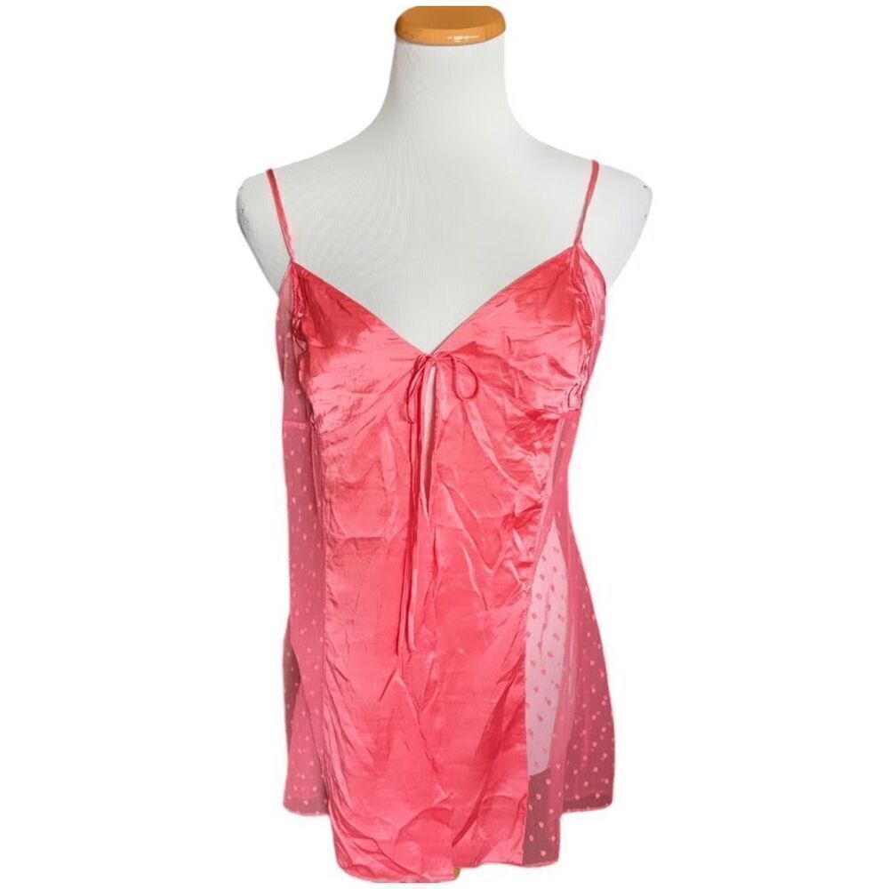 Womens Victorias Secret Vintage Nightee Lingerie Teddy Sexy Sleep Dress - Sz L